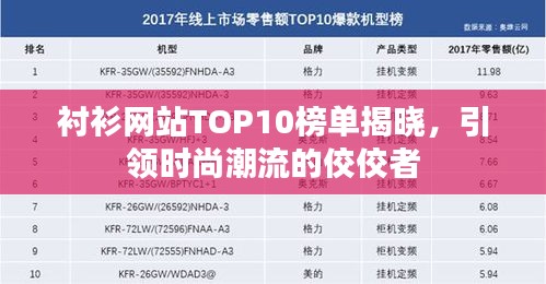 衬衫网站TOP10榜单揭晓，引领时尚潮流的佼佼者