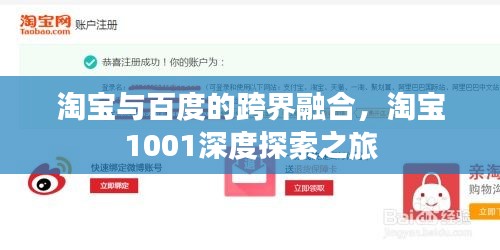 淘宝与百度的跨界融合，淘宝1001深度探索之旅