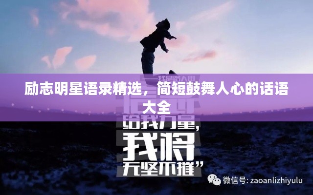励志明星语录精选，简短鼓舞人心的话语大全