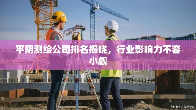 平阴测绘公司排名揭晓，行业影响力不容小觑