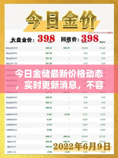 今日金储最新价格动态，实时更新消息，不容错过！