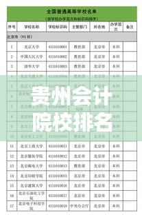 贵州会计院校排名前十名揭晓，实力解析与选择指南