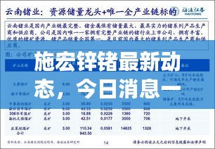 施宏锌锗最新动态，今日消息一览