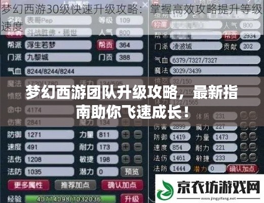 梦幻西游团队升级攻略，最新指南助你飞速成长！