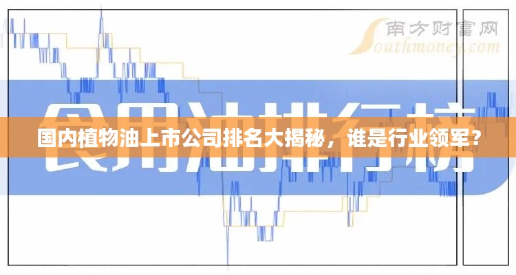 国内植物油上市公司排名大揭秘，谁是行业领军？