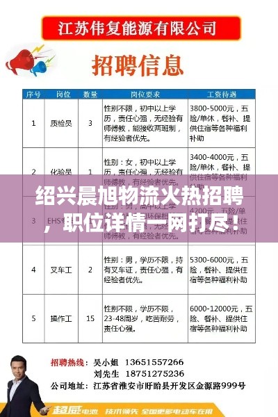 绍兴晨旭物流火热招聘，职位详情一网打尽！